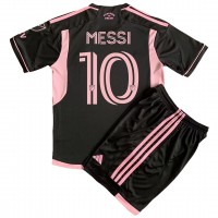 Dětský fotbalový dres Inter Miami Lionel Messi #10 2023-24 Venkovní Krátký Rukáv (+ trenýrky)